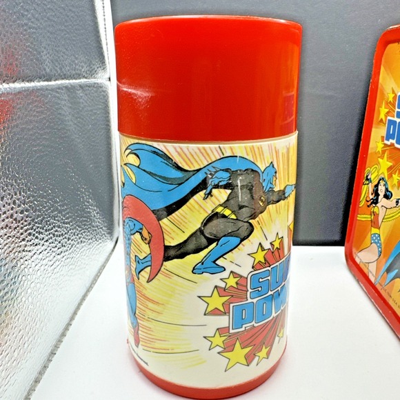 Super Powers Metal Lunch Box Aladdin 1983 DC Comics Superman Wonderwoman Batman - Picture 10 of 16